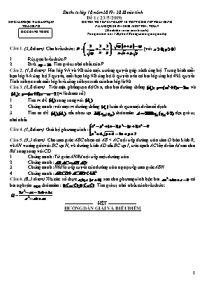 40 Đề thi tuyển sinh vào Lớp 10 THPT môn Toán các tỉnh - Năm học 2019-2020